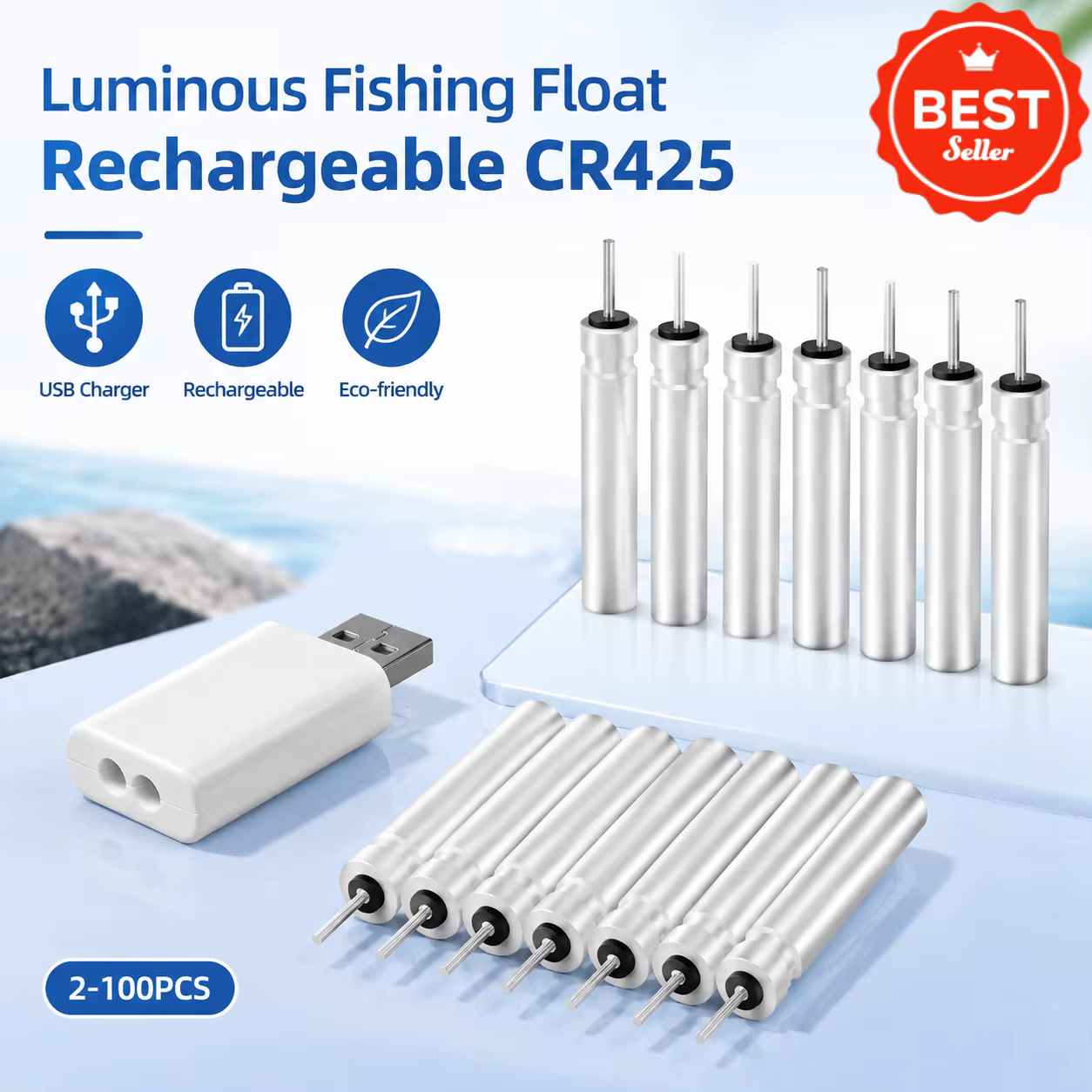 Flotador Luminoso Recargable para Pesca Nocturna