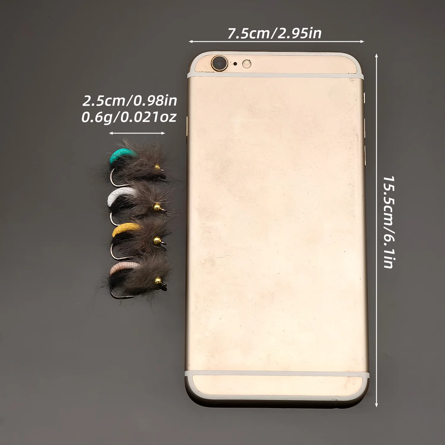 ANFS Moscas Caddis artificiales para pesca con mosca – con caja - imagen 5