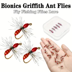 Griffith Ant anzuelo cebo de acero al carbono en caja de moscas