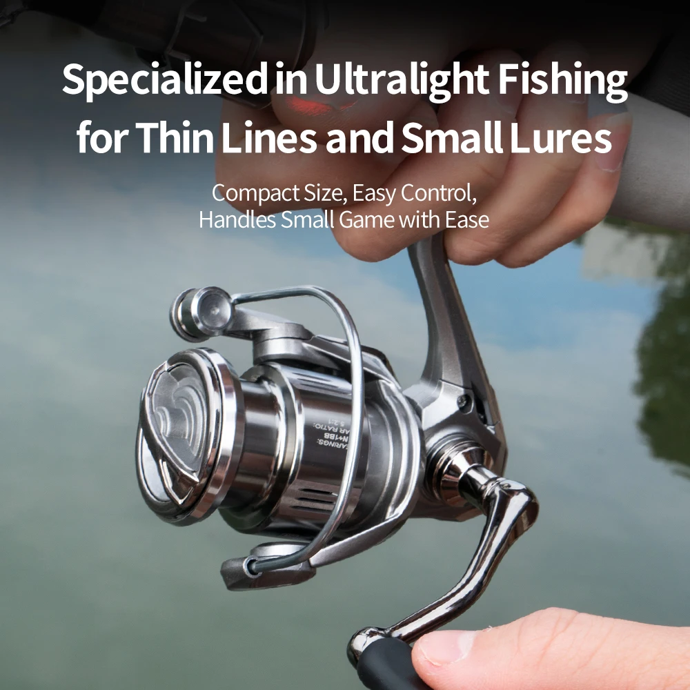 Carrete Ultraligero Huidiao 140g – Mini Giratorio Anti-reversa Finesse - imagen 5