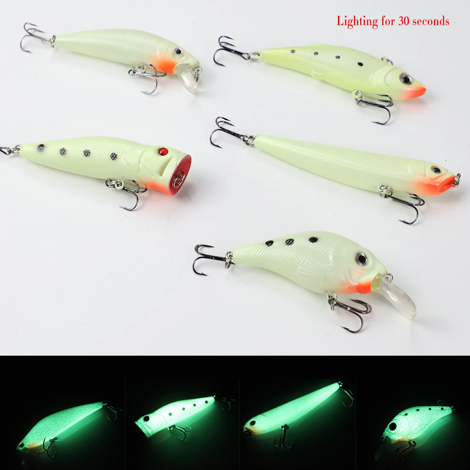 Señuelos VIB luminosos sin pintar Free Fisher – popper y crankbait - imagen 2