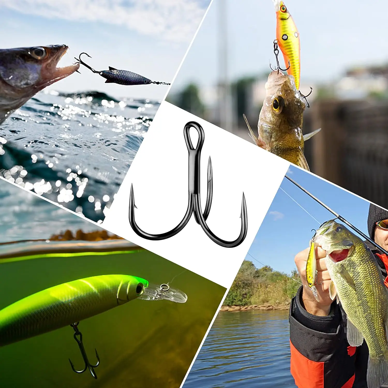 Anzuelo Triple 3/0 Superafilado para Pesca Deportiva de Lubina en Mar - imagen 4