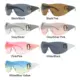 Gafas de sol deportivas sin montura envolventes punk Y2K para mujer - imagen 3