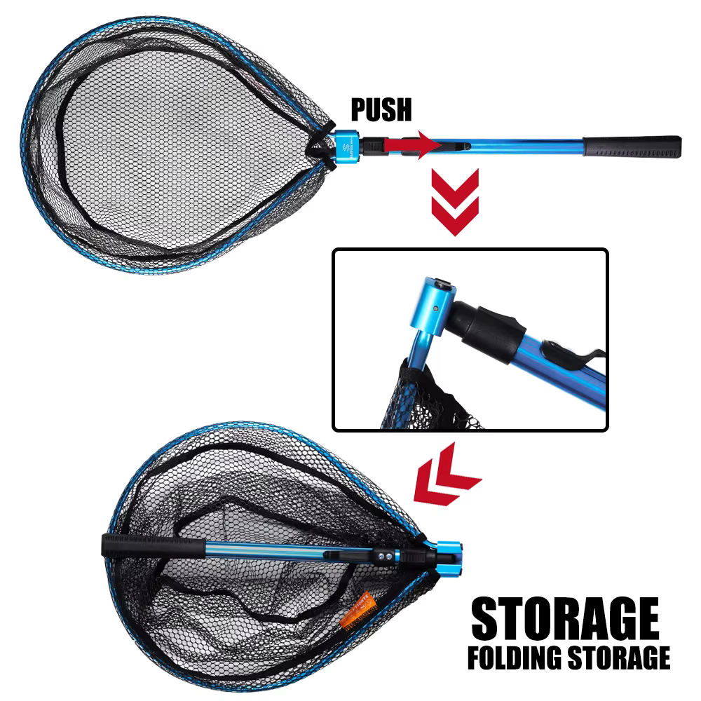 Red de aterrizaje plegable ultraligera portátil para pesca con mosca - imagen 3