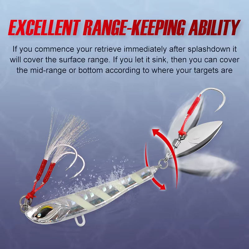 Noeby Plantilla Jigging Metal Hundido 21-40g para mar - imagen 4