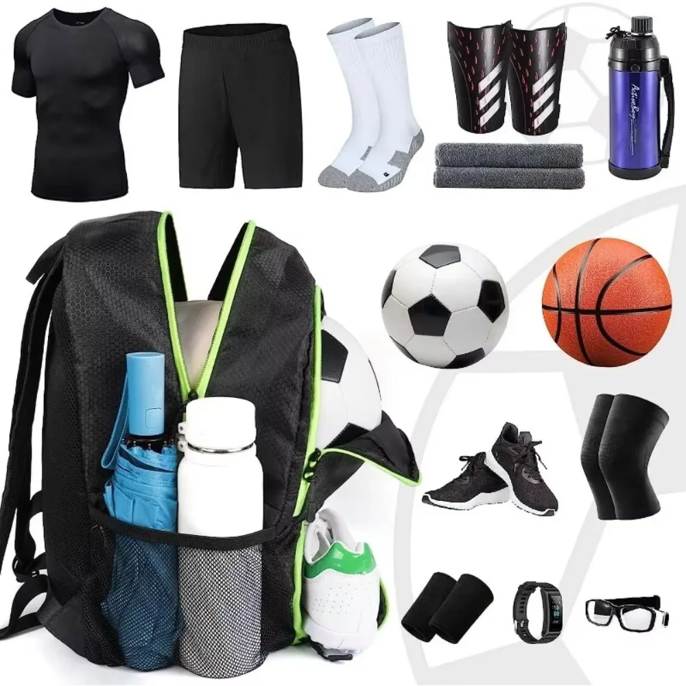 Bolsa fútbol impermeable con soporte pelota y compartimento zapatos - imagen 4