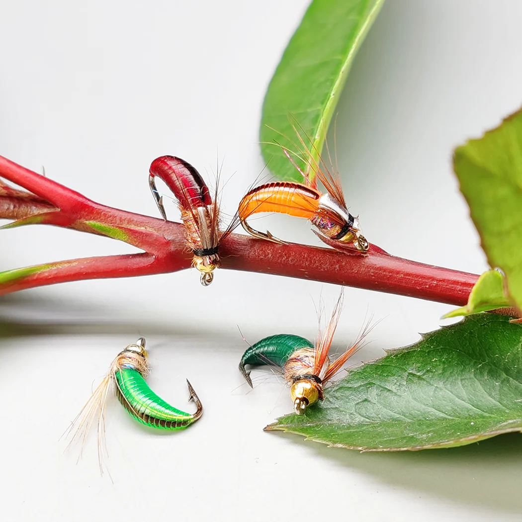 Ninfa multicolor con cabeza de latón para modalidad fly