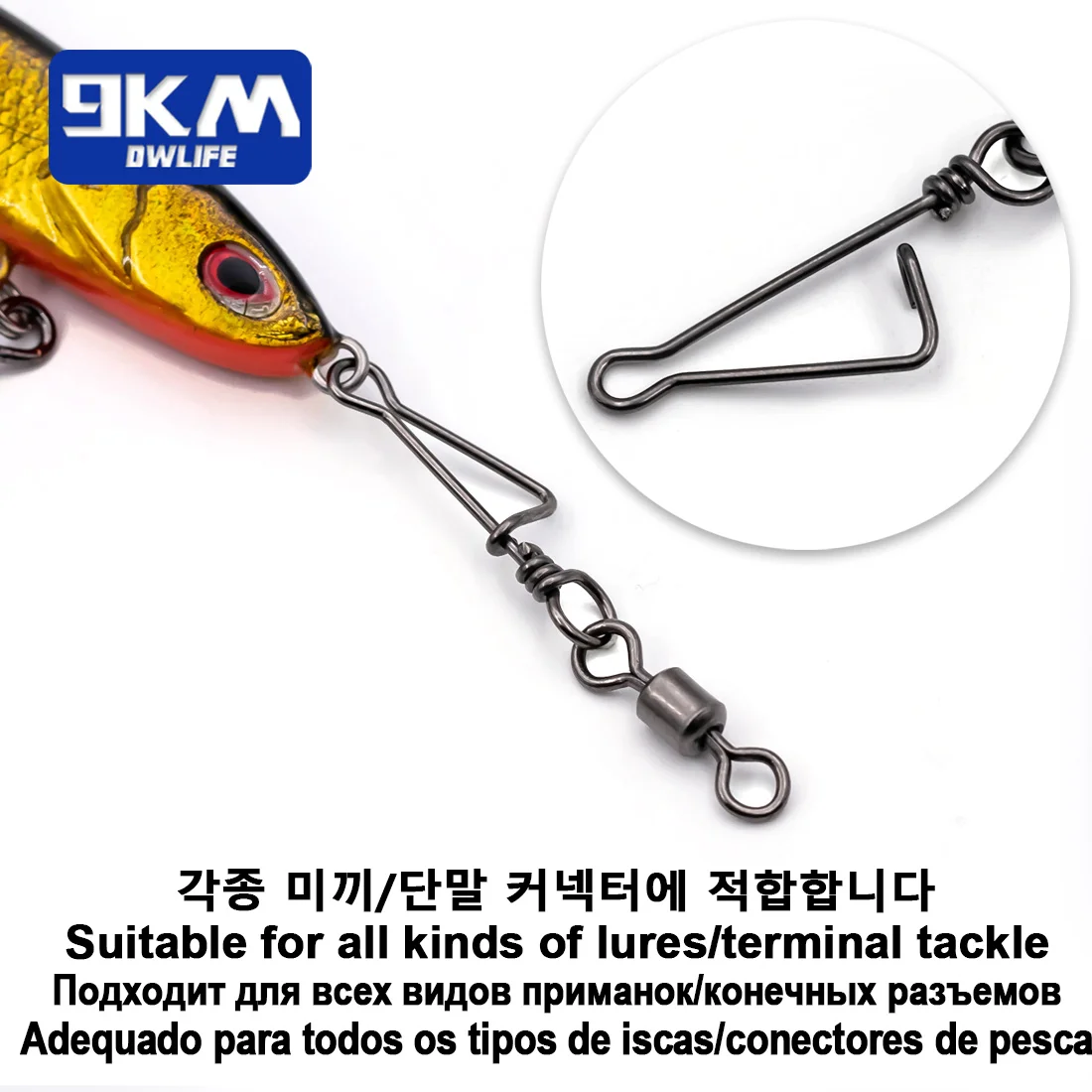 Giratorios italianos y clips Coastlock de cambio rápido para pesca - imagen 3