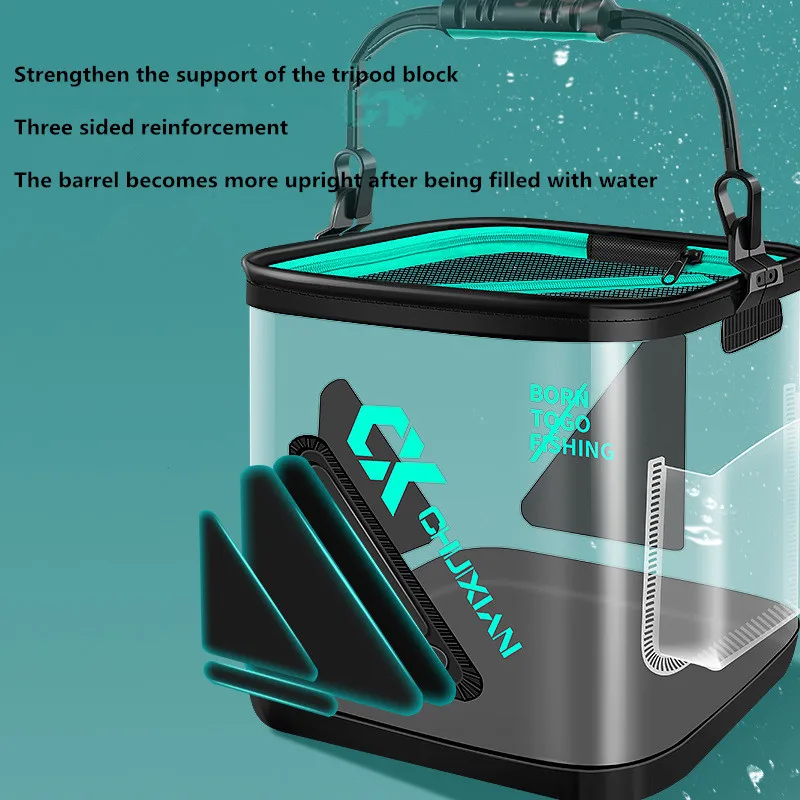 Cubo EVA para peces vivos – Plegable de 13L para pesca - imagen 4