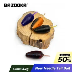Señuelos Bazooka shad silicona cola de aguja para lucio