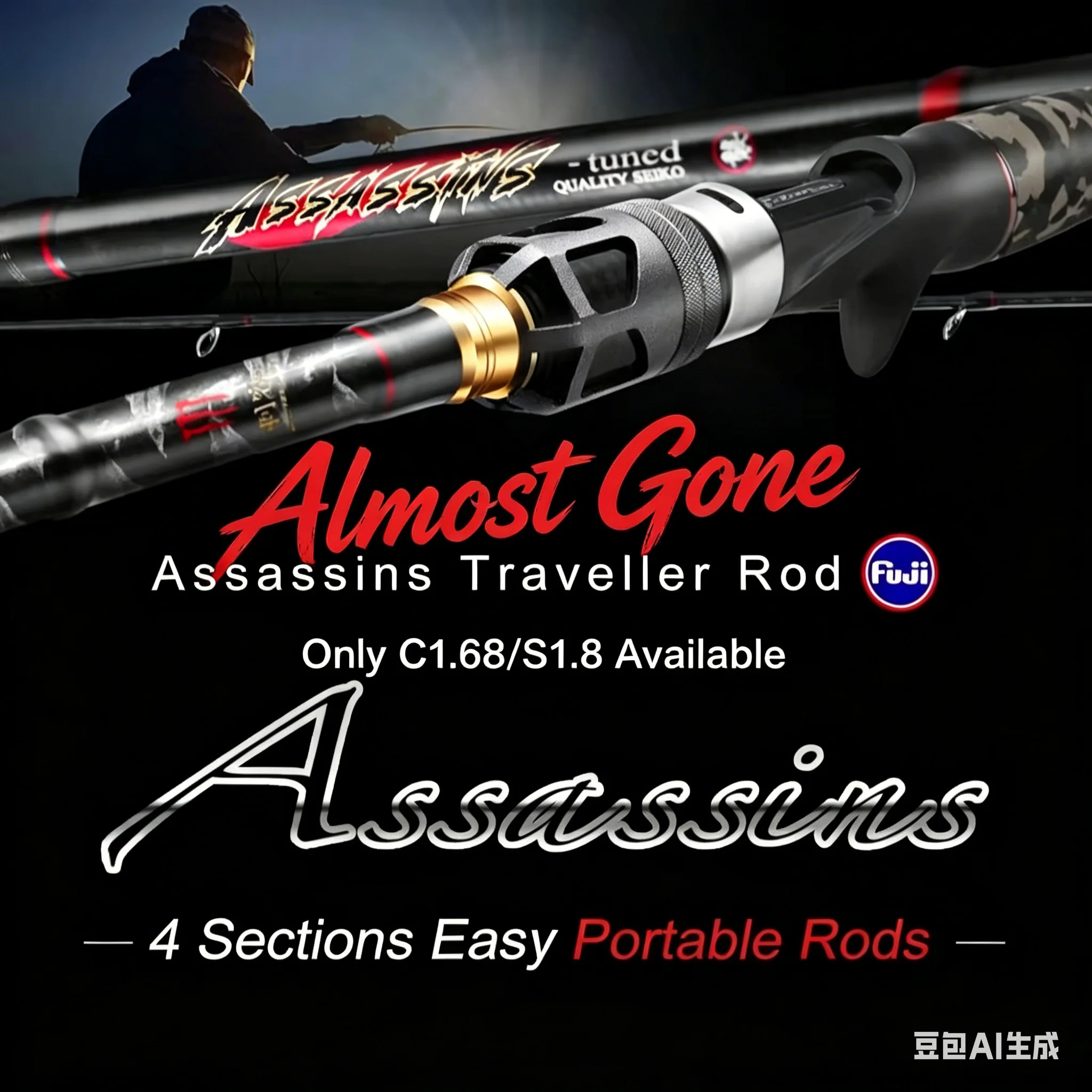 Caña de Viaje Histar Assassins 4 Tramos – Spinning y Casting - imagen 5