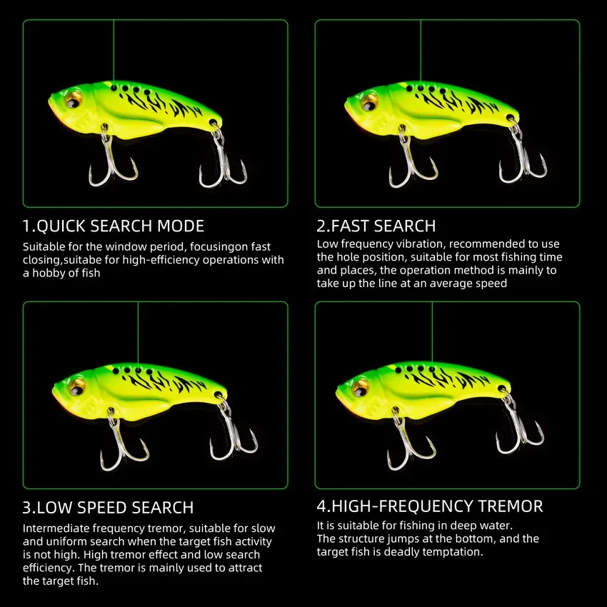 Aorace VIB Metal – Cuchara vibratoria 3-20g para pesca - imagen 3