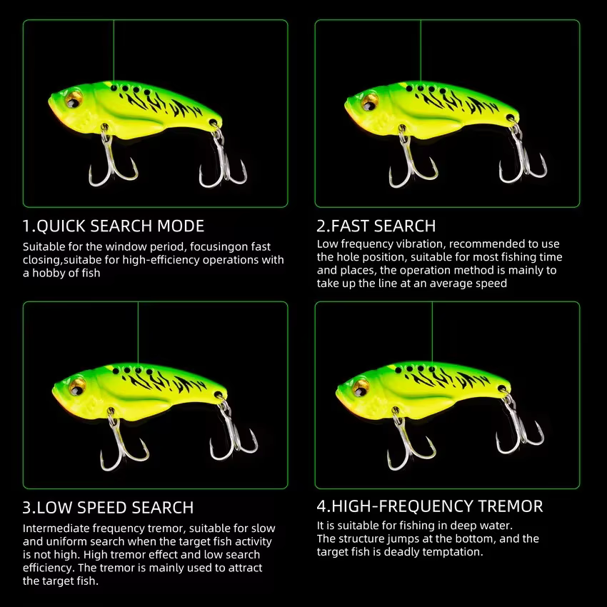 Aorace VIB Metal – Cuchara vibratoria 3-20g para pesca - imagen 3
