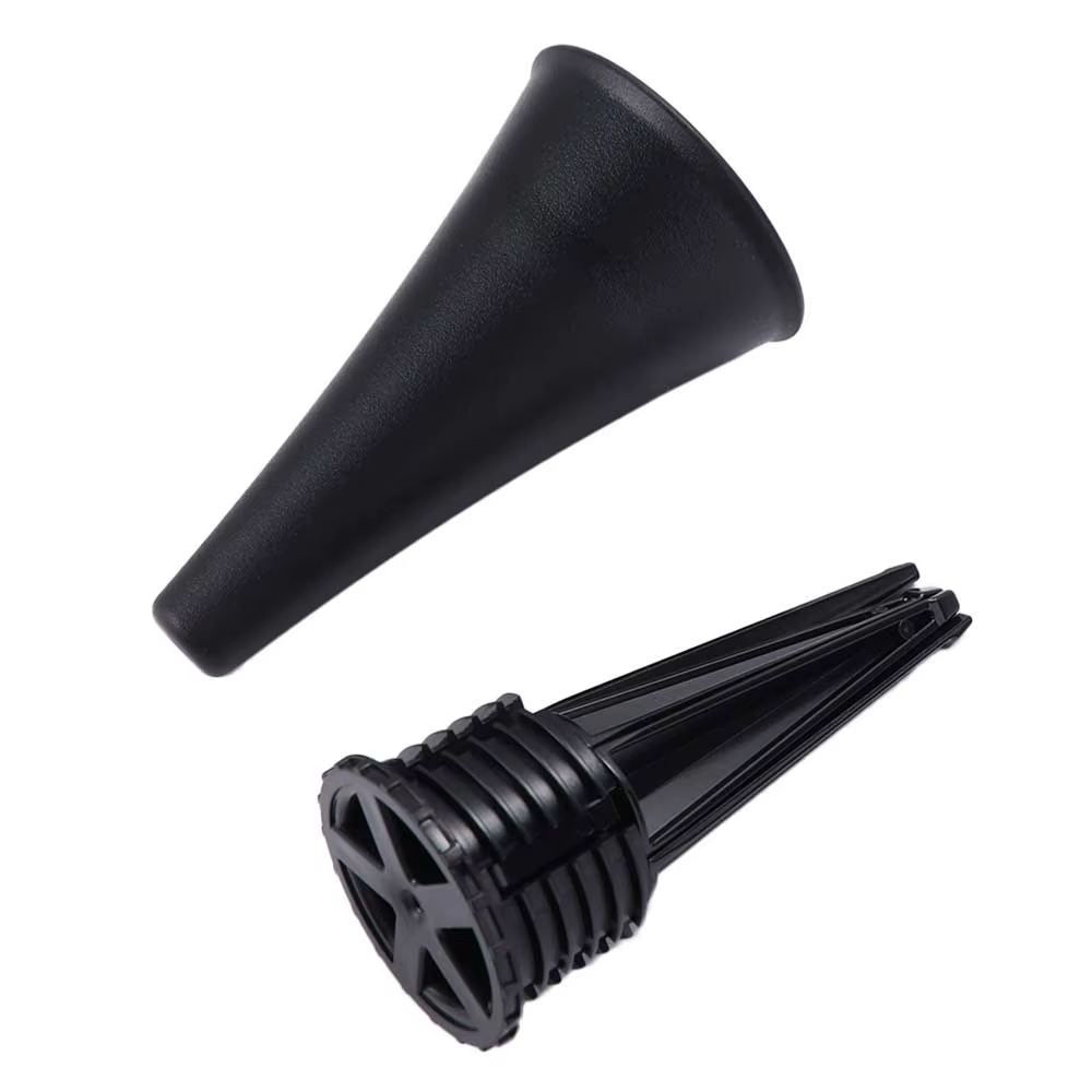 Soporte para clarinete plegado mostrando su diseño compacto