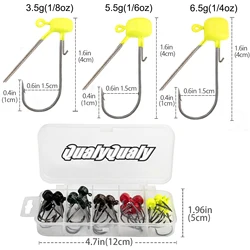 Anzuelos Jighead Ned Rig con cabezas de seta anti-enredo para vinilos