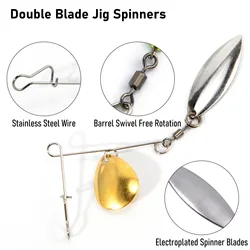 Spinnerbait Buzzbait con hoja de sauce y Colorado para lubina trucha