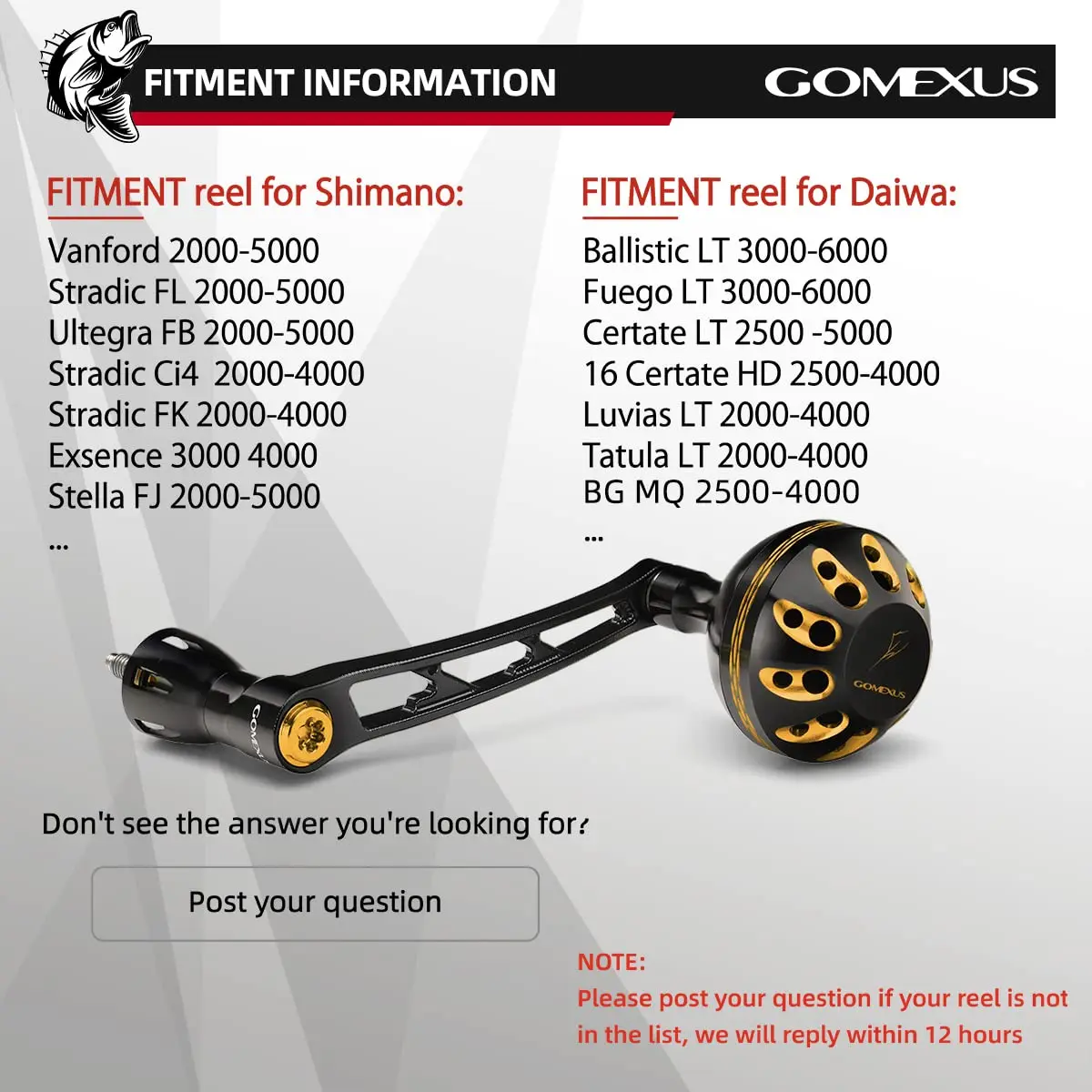 Mango Eléctrico GomExus – Compatible Shimano Stradic FL Stella Vanford
