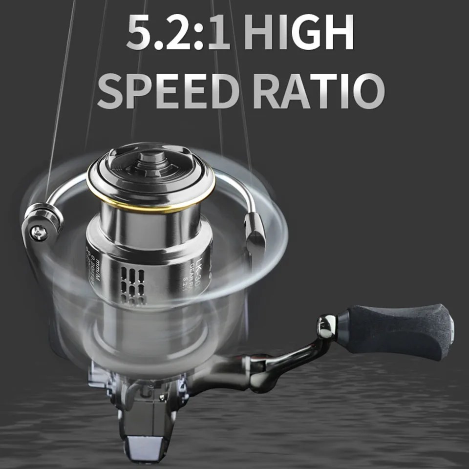WALK FISH Carrete Giratorio 1000-3000 Doble Mango - Arrastre 10kg - imagen 5