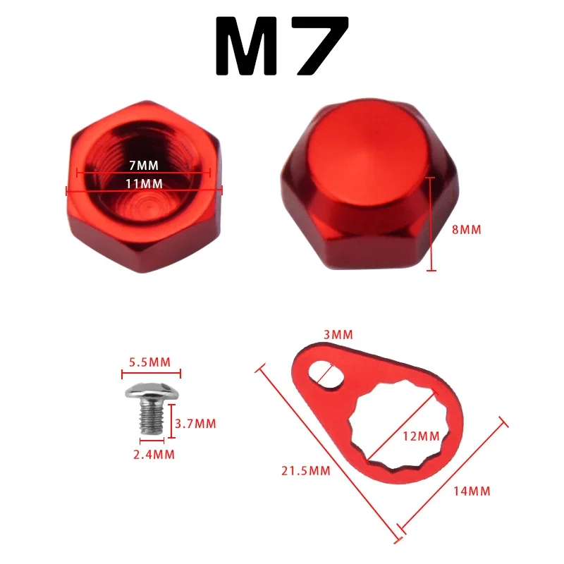 DEUKIO M7 S tuerca para baitcasting izquierda/derecha con arandelas - imagen 2