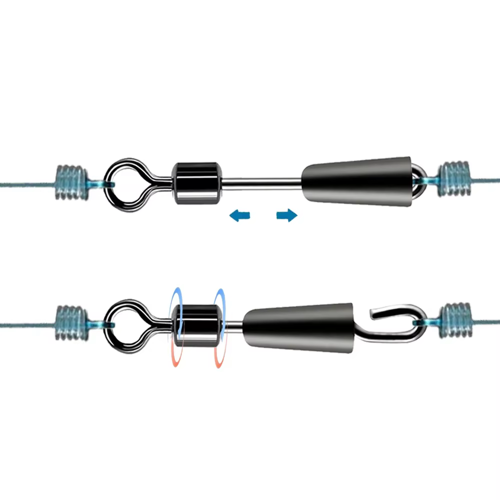 Spin Snap Conector Rápido con Anillo Giratorio para Señuelos - imagen 5