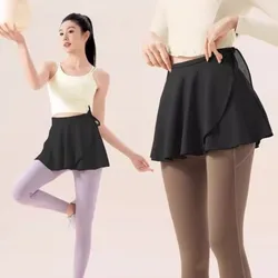 Falda corta yoga seda helada ajustable anti rozaduras mujer gimnasio