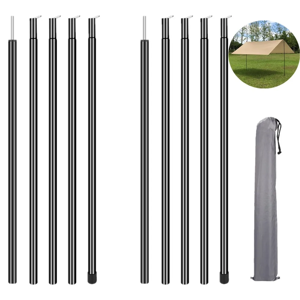 Kit poste telescópico aluminio lona ajustable camping senderismo - imagen 2