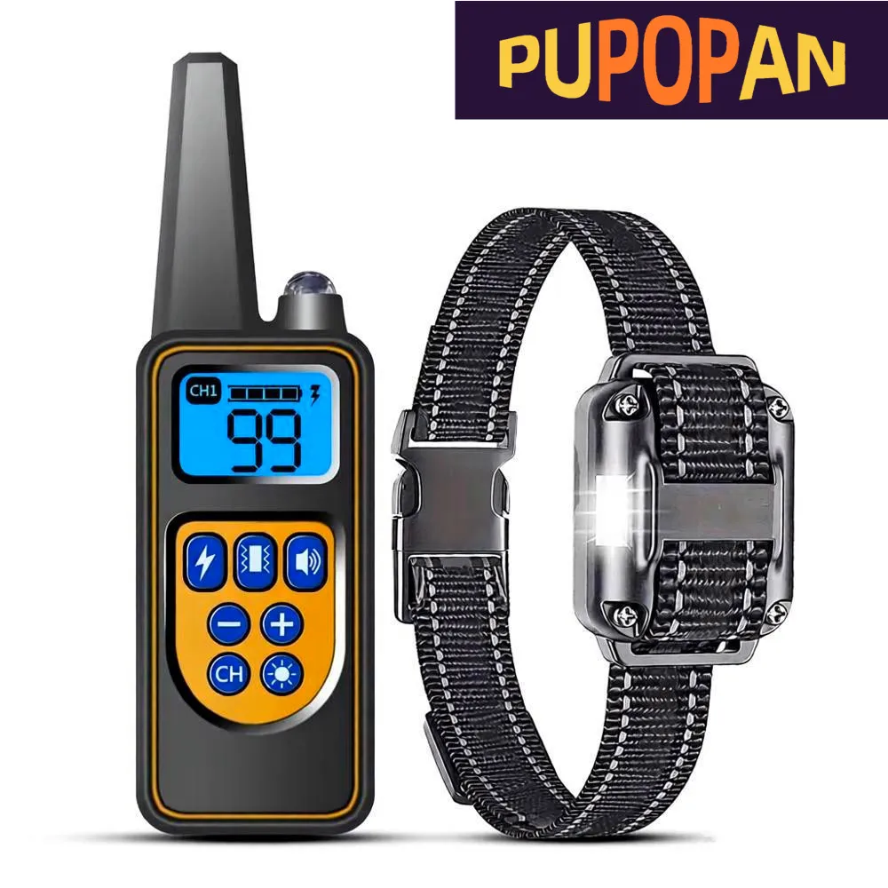 Collar adiestramiento perro con mando remoto y pitido resistente agua - imagen 5