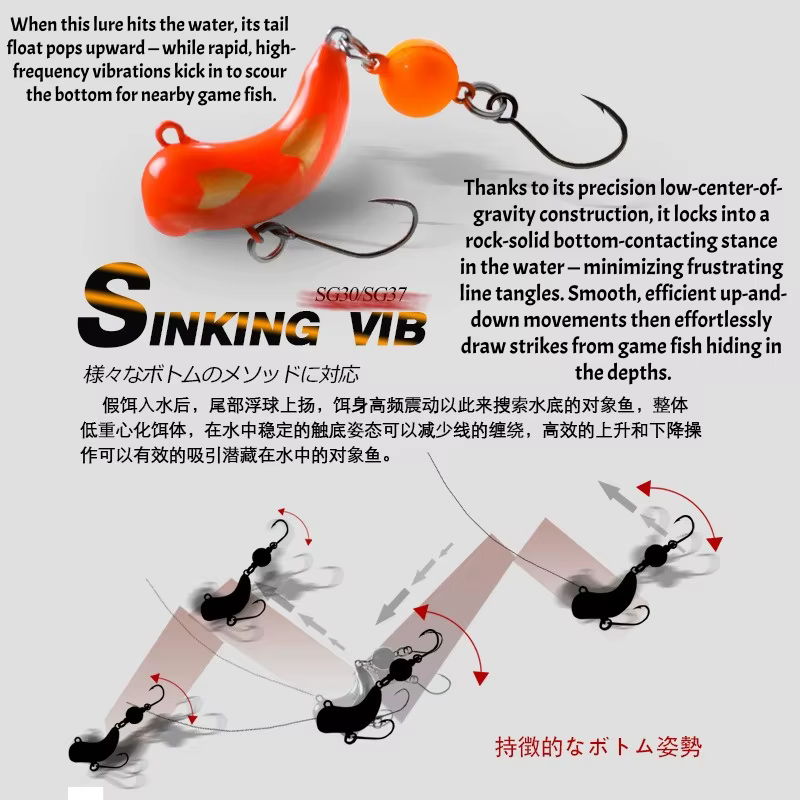 Señuelos Crankbait Swolfy – Wobbler de hundimiento para invierno