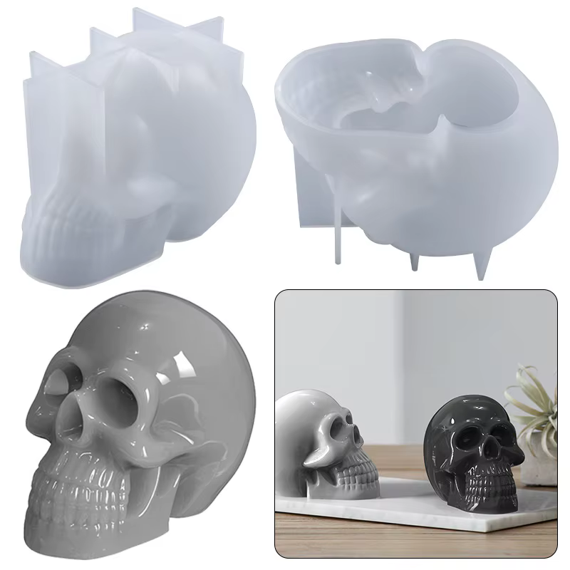 Detalle de la textura del molde calavera