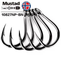 Mustad Anzuelos Jigbait 4X – Acero al carbono para pesca marina