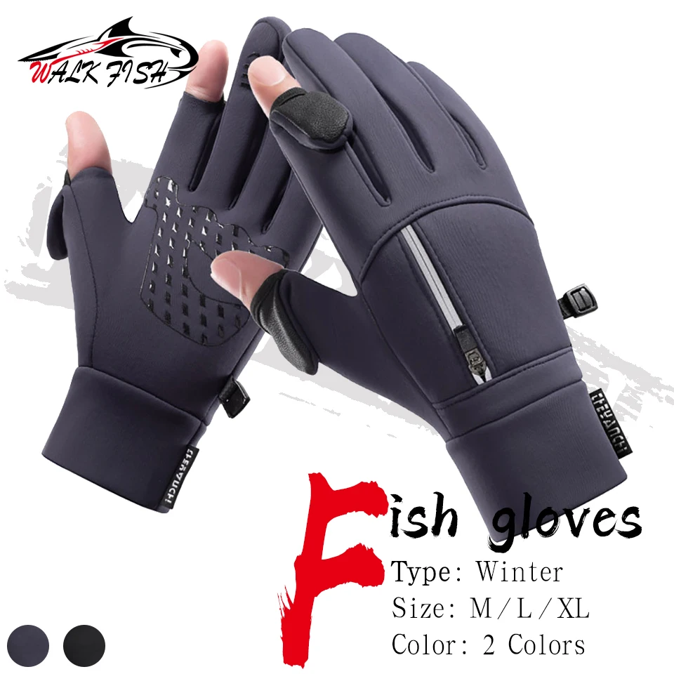 Walk Fish Guantes de pesca impermeables antiviento pantalla táctil
