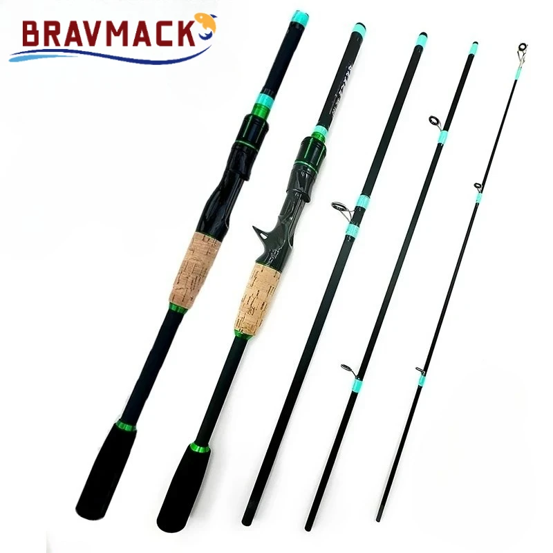 BRAVMACK Caña ultraligera trucha Spinning-Casting de punta sólida