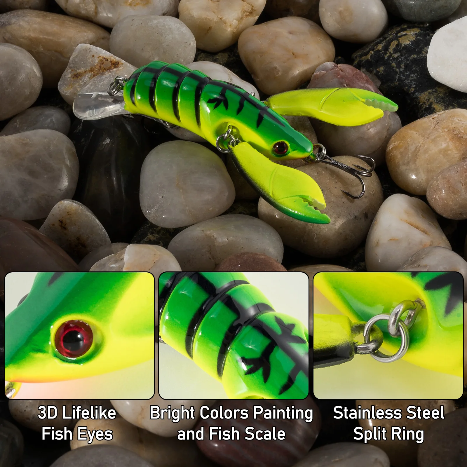 Crankbait Cangrejo 6,5cm – Señuelo con labio para lubina y trucha - imagen 4