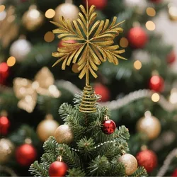 Adorno estrella árbol de Navidad hierro con brillantina hueco