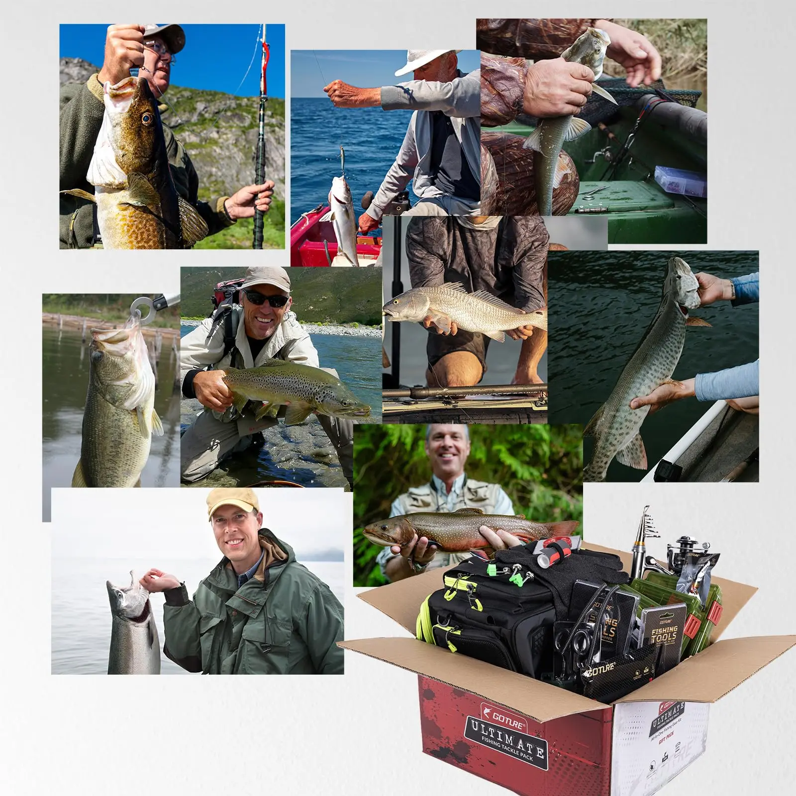 Goture Kit de Pesca Portátil con Caña Telescópica y Señuelos - imagen 4