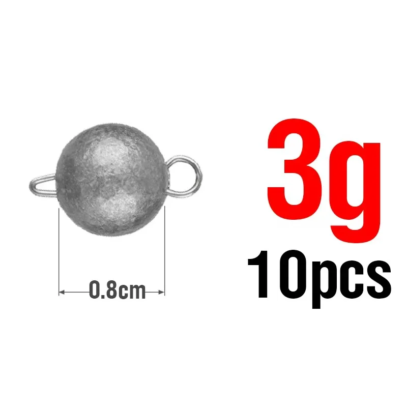 Jig Head Cheburashka con swivel y plomada redonda pesada de fondo - imagen 2