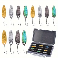Señuelos cuchara metálicos para jigging de trucha, lucio y lubina