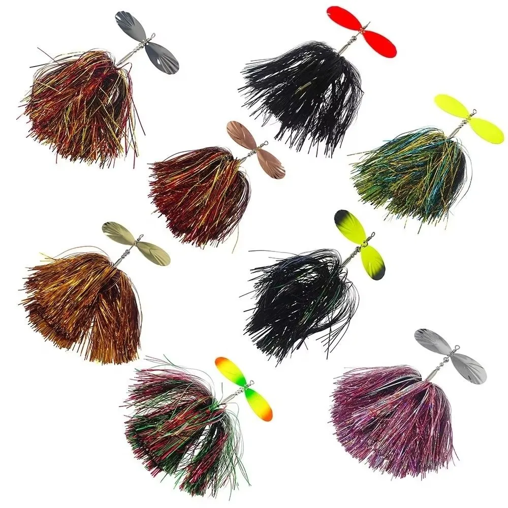 Spinnerbait Bucktail Design giratorio metálico sedoso - imagen 4