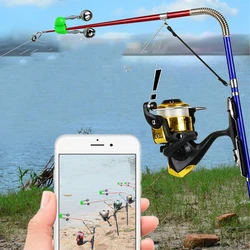 Caña y carrete automático telescópico Mini para pesca de río marino