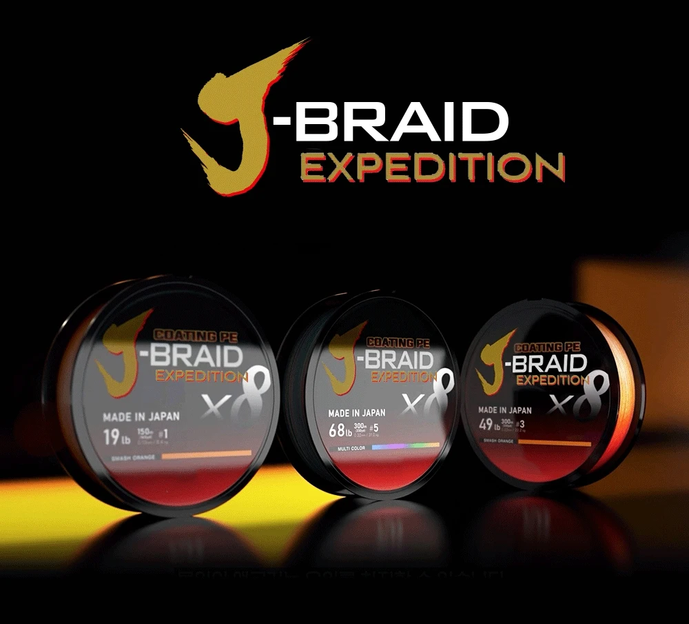 Carrete de línea trenzada J-Braid Expedition PE 300M