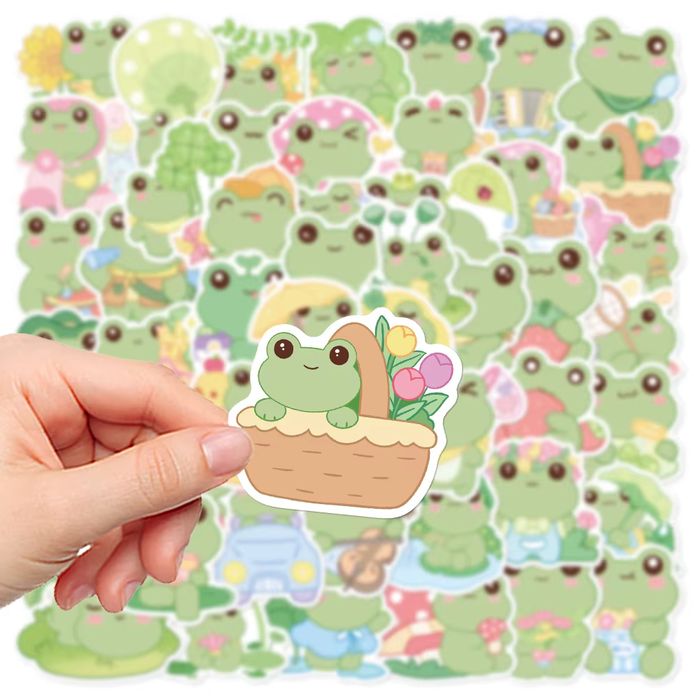 Pegatinas adhesivas de rana – Impermeables para dispositivos y objetos personales - imagen 2