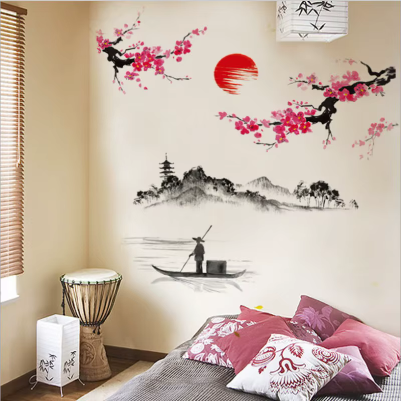 Decoración Pared Sakura – Árbol Flor Cherry Blossom Estilo Japonés Vintage