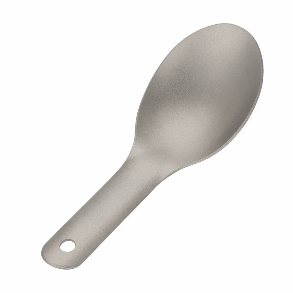 Cuchara tenedor de titanio ultraligera mini, mango corto portátil - imagen 2