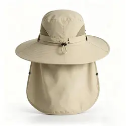 Sombrero de Pesca con Protección Solar y Protector Facial Extraíble