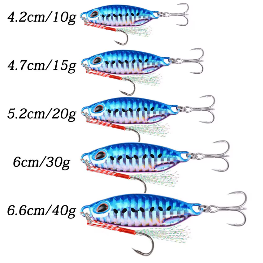 Señuelo Jigging Metal 7 uds – Varios pesos para agua salada - imagen 4