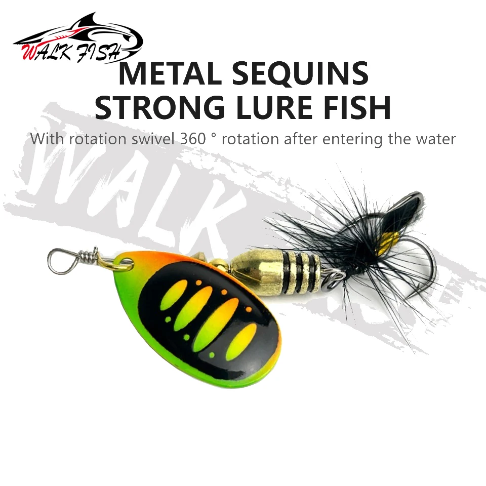 WALK FISH Cuchara giratoria con lentejuelas para lubina y trucha - imagen 3