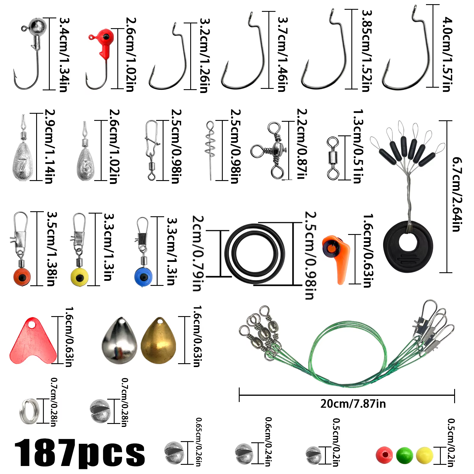 Kit Aparejos de Pesca con Caja – Anzuelos, Plomos y Cebo - imagen 5