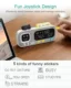 Reloj inteligente de escritorio con temperatura y humedad, doble pantalla