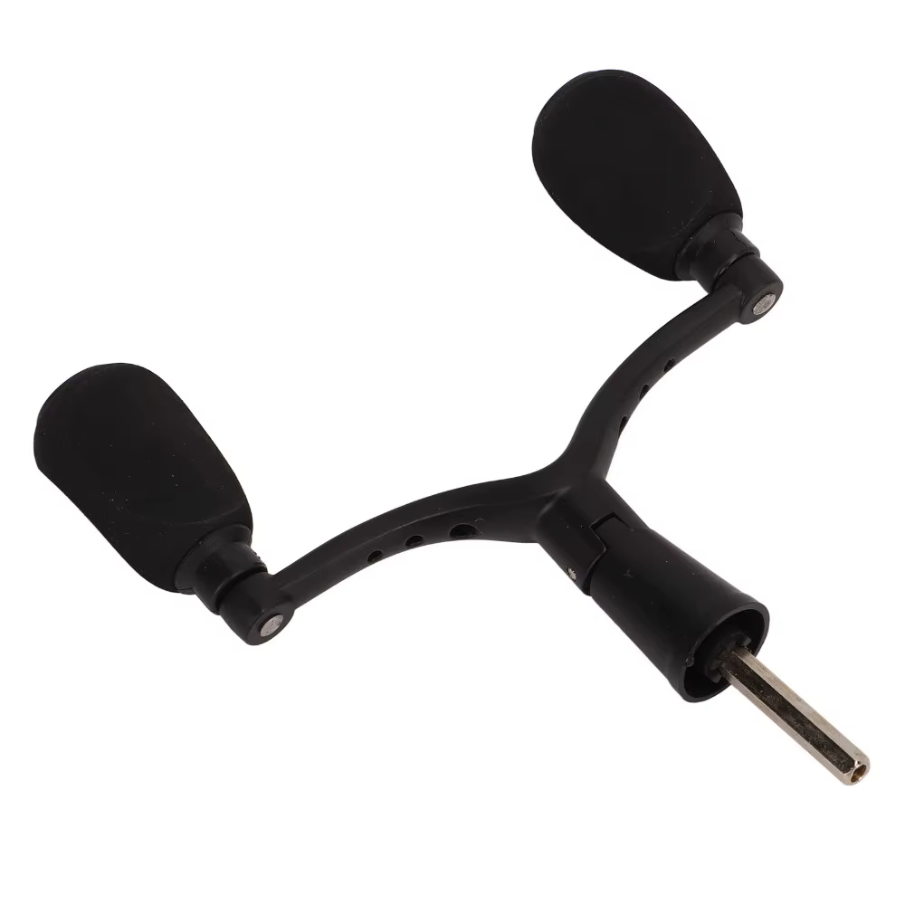 Carrete de pesca aluminio doble manivela – Negro mate ligero