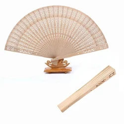 Abanico decorativo de madera plegable – Aromatizado con sándalo chino